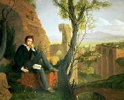 Joseph Severn Posthumous Portrait of Shelley Writing Prometheus Unbound France oil painting artist